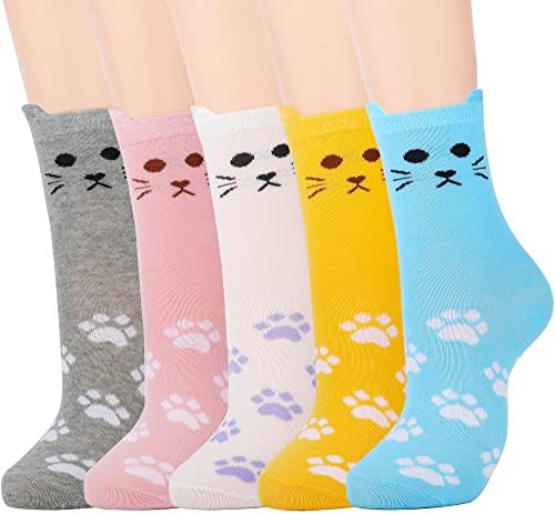 Jeasona Kids Socks Girls Garotos Meia -Horse Presentes para meninas Dinosauro de gato panda