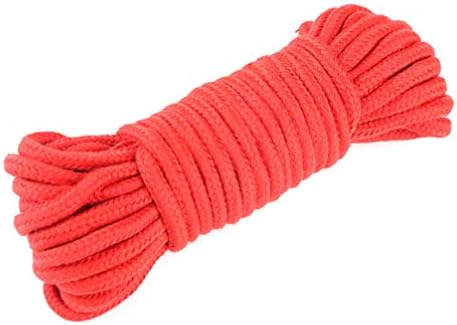 Corda de algodão macio do doool, corda de 32 pés / 10m, corda de corda de corda com corda multifuncional, corda de algodão longa durável para criação de bricolage, acampamento, preto
