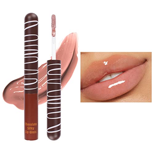 Xiahium Lip Base Chocolate Lip Glaze Hidratante Hidratante Durando Hidratante Não pegajoso Efeito