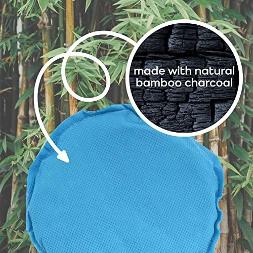 Bamboomn ativou o deodorizador de carvão de bambu de bambu de bambu de bambu filtros de carbono, 4 peças azul