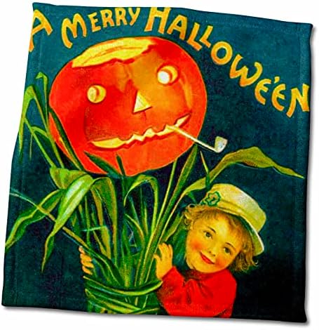 3DROSE A Merry Halloween Vintage Holiday Postcard no início dos anos 1900 - toalhas