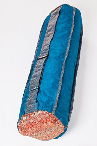 Cobalt Blue Indian Silk Yoga Mat Bag