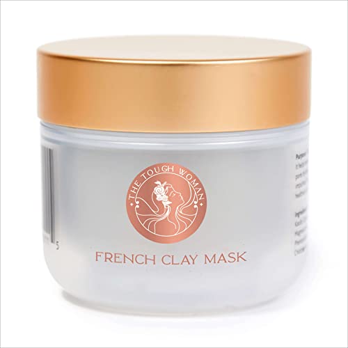 A mulher dura máscara de argila francesa - máscara facial pura para todos os tipos de pele - produtos veganos
