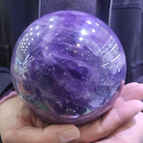 SDWGLD REIKI CURSO CRISTAL 1PCS 2.3-2.6 kg Natural Amethyst Stone Quartz Ball Crystal Ball Cristais