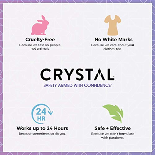 Crystal ™ desodorante de desodorante mineral- desodorante com proteção de odor de 24 horas, lavanda e spray