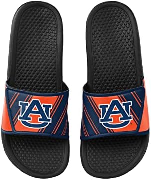Foco Men's NCAA College Team Logo Sanf Sport Sport Slide Flip Flop Sandals Auburn Velcro grande