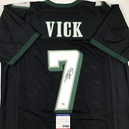 Autografado/assinado Michael Mike Vick Philadelphia Black Football Jersey PSA/DNA COA