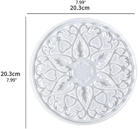 Shukele zbmj910 1pc padrão de flor Placemat epóxi resina molde montagem fundindo silicone molde artesanato copo