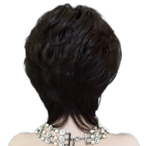 Saeiall Pixie Cut Wig para Mulheres Negras Cabelos Humanos Curta Peruca Brasileira Virgem Virgem