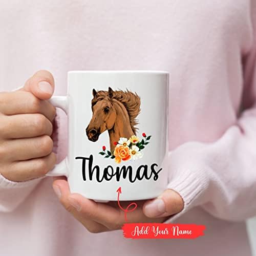 Caneca de café personalizada, apenas uma garota que adora xícara de cavalos, caneca de cerâmica de cavalo