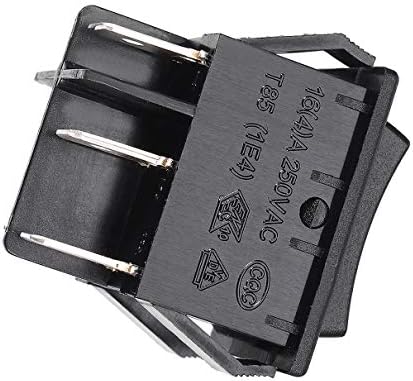 Aexit Black On/Off/On On Wall Switches DPDT Boat Rocker Switch 16A/250V Dimmer Switches 20A/125V AC