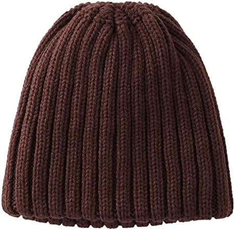 Connectyle feminino knit com mangueira chapéu de gorro esticado com nervura acílica Bap de esqui de inverno