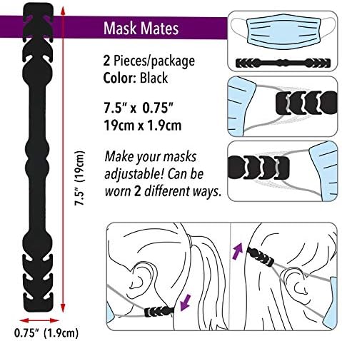 A máscara de máscara fablástica do serralheiro extensível, 7,5 polegadas, cor preta, 2 pacote, torna sua máscara