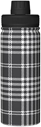 Dinâmica de garrafa de água Black-Brand-cor-branca de 18 oz de aço inoxidável balão largo com isolamento com