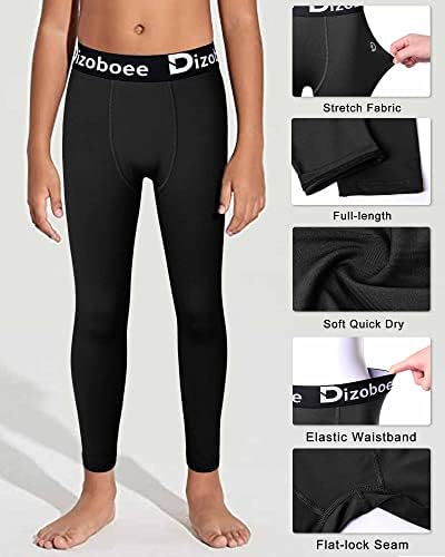 Dizoboee Boys Compression calças de perneiras de perneiras para esportes para jovens crianças atléticas