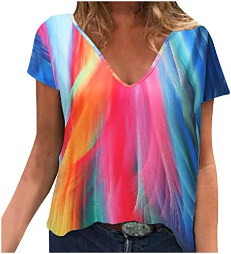 Camisa da blusa para meninas outono de canto de verão de manga curta 2023 v algodão graphic cardic plus size