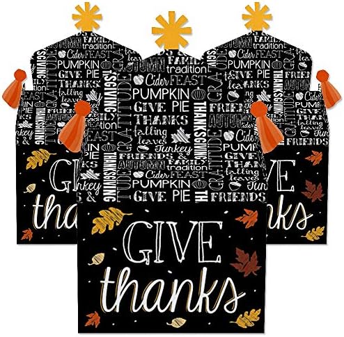Big Dot of Happiness Dê agradecimento - Tratar favores da festa da caixa - Partido de Ação de Graças Goodie Gable