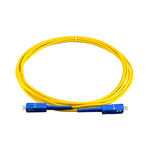 2 pacote SC para SC Cabo de remendo de fibra de modo único, cabo de fibra óptica Simplex SC/APC, 9/125UM OS2 LSZH