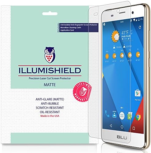 Illumishield Matte Screen Protector Compatível com Blu Advance 5.0 HD Anti-Glare Shield Anti-Bubble