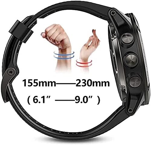 Founcy Sport Leather Watch Band Strap for Garmin Fenix ​​6x 6 Pro 5x 5 Plus 3 HR 935 945 22 26mm