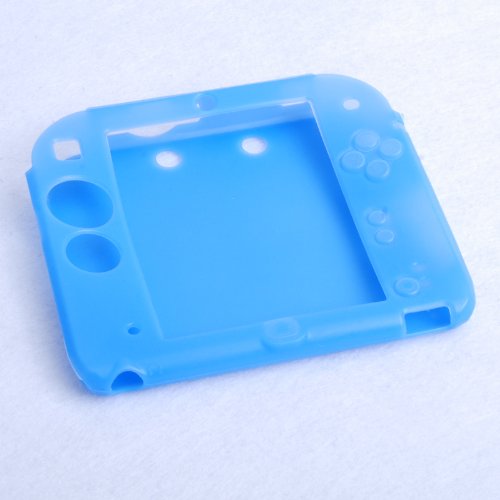 Caso de proteção macia de silicone azul quermal para Nintendo 2DS
