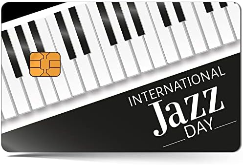 4pcs/adesivo de cartão set com adesivo internacional de vinil de dia de jazz para jazz para crédito,