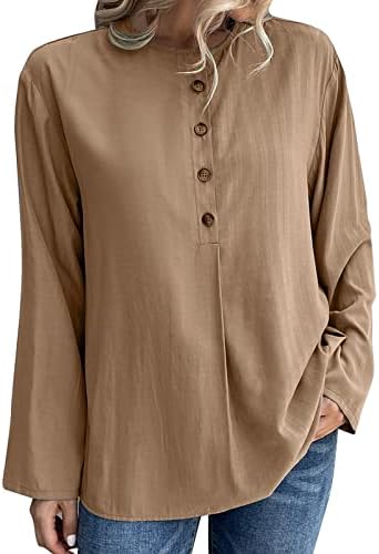Camisola de conforto sem costura com mangas Moda feminina Moda de cor sólida Camisa solta Tops de