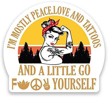 Principalmente as tatuagens de amor da paz e um pouco de vinil adesivo de decalque de vinil - caminhão