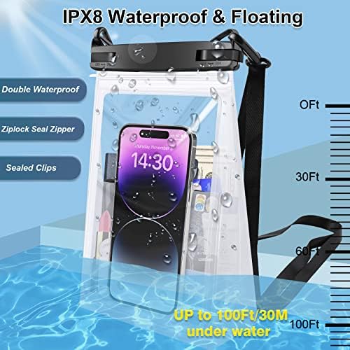 Bolsa de telefone à prova d'água grande capa de telefone à prova d'água para iPhone 14 Plus 13 Pro