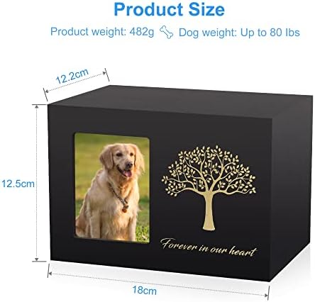 The7Box Pet Memorial Urns for Dog ou Cats Pet Pet Pet Memory Memory Wood Box Funeral Cremação Urnas com