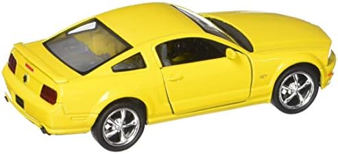 2006 Ford Mustang GT, Yellow - Kinsmart 5091D - 1/38 Scale Diecast Model Toy Car, mas sem caixa