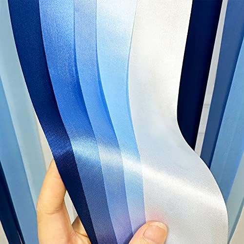 Fita de cetim azul empoeirada 65.7yd × 1,97 ombre largura fita azul para presentes de artesanato diy embrulhando