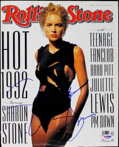 Sharon Stone Authentic Signed Rolling Stone Magazine Capa PSA/DNA I85645