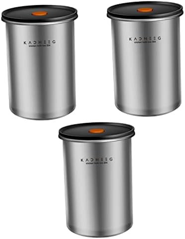 Bestonzon 3pcs Coffee lata de lata de lata de tampa recipientes de café moído