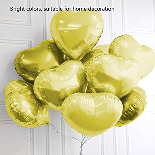 Omabeta em forma de coração alumínio helium ballo, diy 10pcs 10 Coração Durabilidade de alumínio Balões