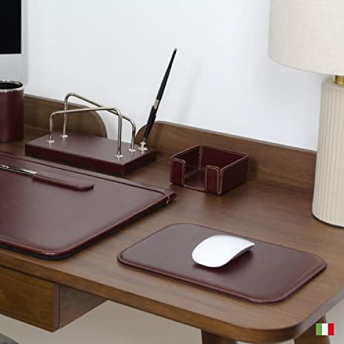 Maruse Mouse Italian Leather Mouse Pad para desktop para casa ou escritório, feita à mão na Itália,