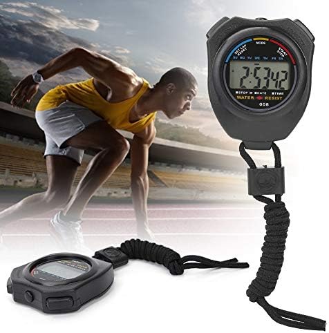 2 PCs Sport Stopwatch Timer, Multifuncional Digital LCD Handheld StopWatch para corrida
