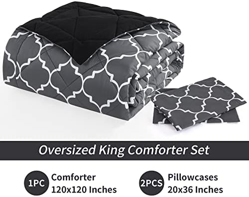Hombys Grandes dimensões King Consolador 120x120, Ultra Soft Microfiber Reversible Bedding Sets para cama king size,
