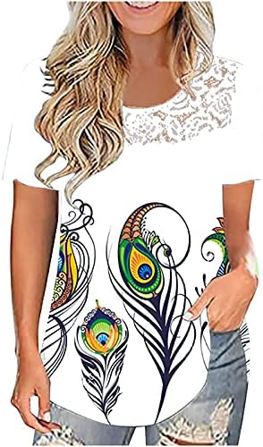 Túnica de verão feminina Top 3D Butterfly Graphic Impred Tees camisetas Bloups Summer Casual solto Pulloves