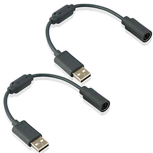 2x controlador com fio USB Breakaway Cable Work para Microsoft Xbox 360
