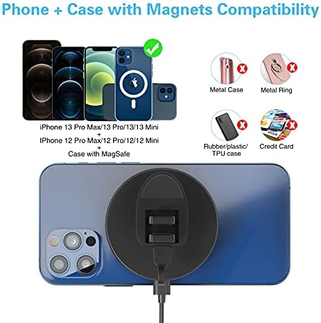 Cosoos Headlamp & Mag-Safe Wireless Car Charger para iPhone 14, 13,12