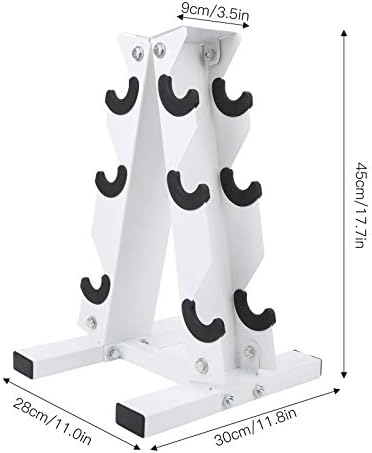 Jopwkuin 3 Tier Dumbbell rack, haltere a aço de aplicabilidade de rack de halteres para exercícios