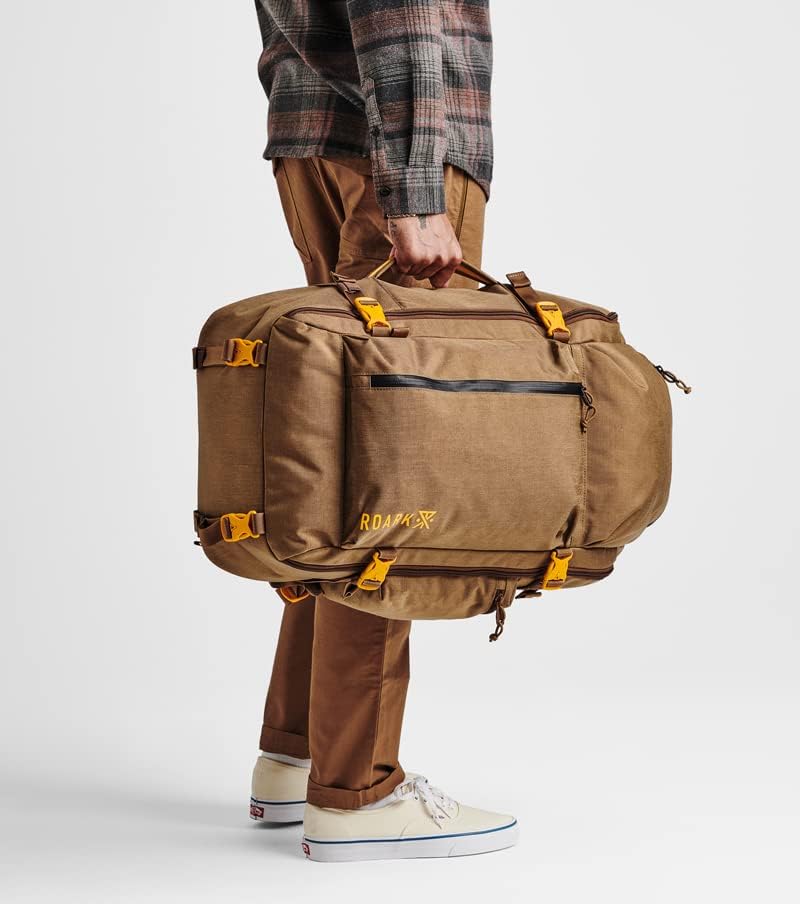 Roark 5 Day Mule 55L Backpack, Pacote de viagens de vários dias com armazenamento de laptop, cáqui