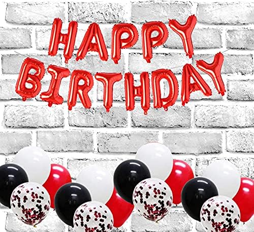 SANTONILA RED RED 20º aniversário Decorações de feliz aniversário Banco de faixas Cheers para 20 anos Topper