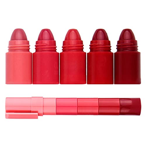Lip Gloss enviou 5 cores Lipstick popular Lips impermeabilizado Lip Lip Gloss de alto impacto