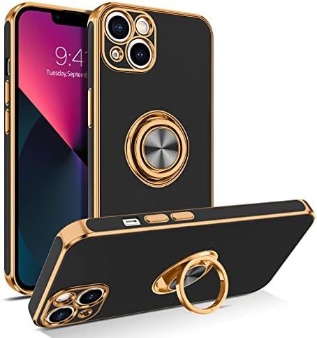 BENTOBEN iPhone 13 Case, capa de telefone para iPhone 13, Slim Fit Fit 360 ° Portador do anel