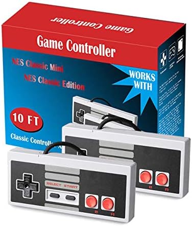NES Classic Controller com cabo de 10 pés - 2 Mini controladores clássicos para Nintendo Classic Mini Edition