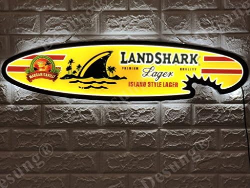 Desung revolucionário Landshark Lager Surfboard LED sinal de luz neon de impressão vívida Tech