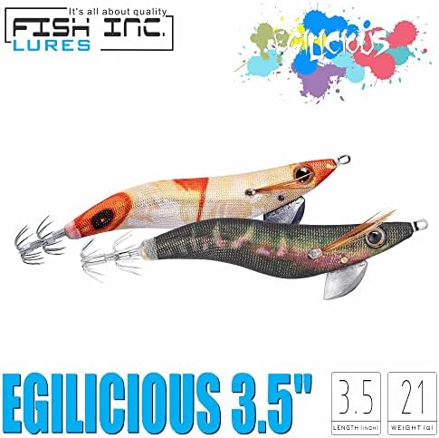 Fish Inc atrai egilicious 3,5 polegadas egi squid jig
