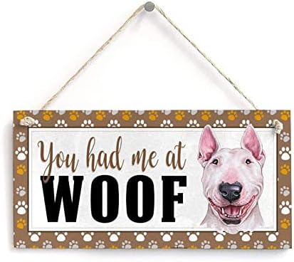 Citação de amantes de cães sigil beagle você me teve no woof gung wood cão sinal de cachorro cão placa placa rústica